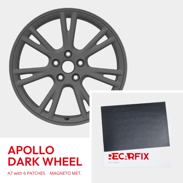 Tesla Model Y – Wheel damage patch Apollo Dark Wheel Magneto Metallic Shadow