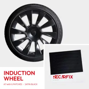 Tesla Model Y -  Velgschade patch Induction Wheel satin black