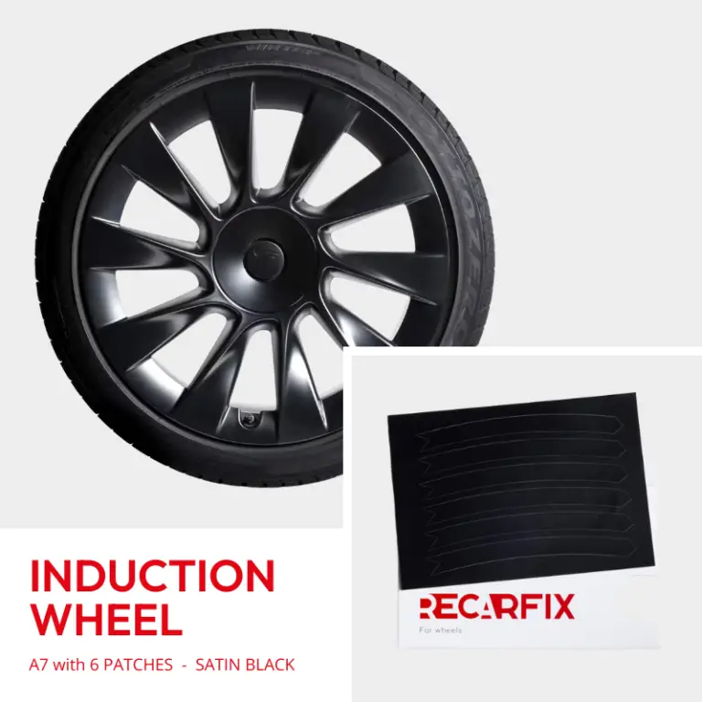 Tesla Model Y – Alloy wheel damage patch Induction Wheel satin black