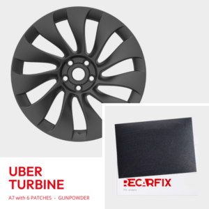 Tesla Model 3 - Velgschade patch Uber Turbine Wheel Gunpowder