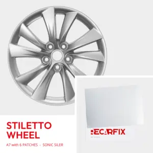 Tesla Model S - Velgschade patch Cyclone Wheel Sonic Silver