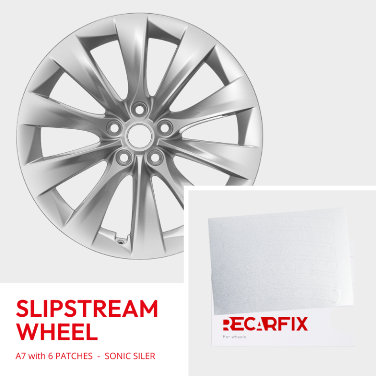 Tesla Model S – Wheel damage patch Slipstream Wheel Sonic Silver
