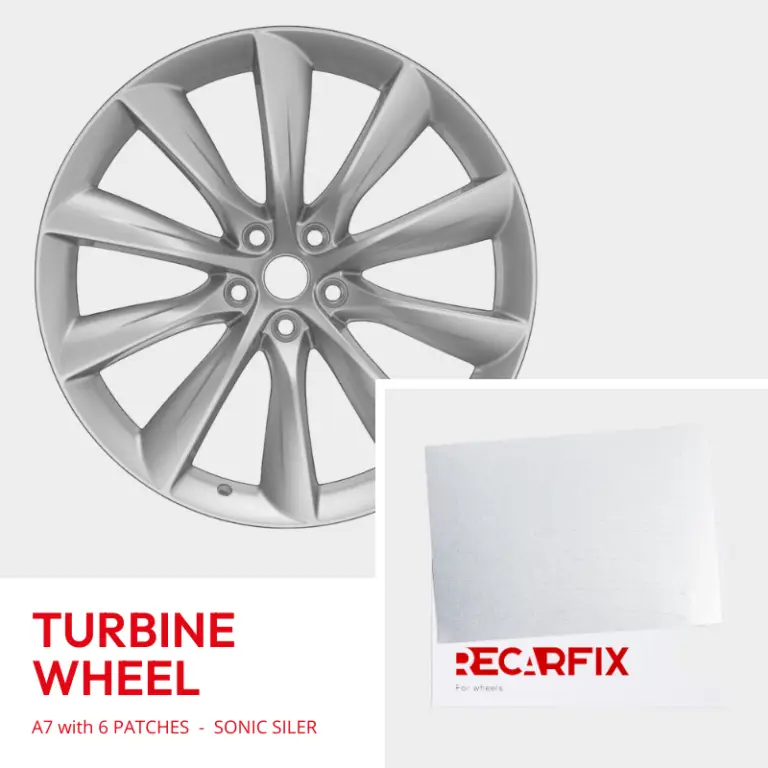 Tesla Model S – Alloy wheel damage repair Turbine Wheel Sonic Silver
