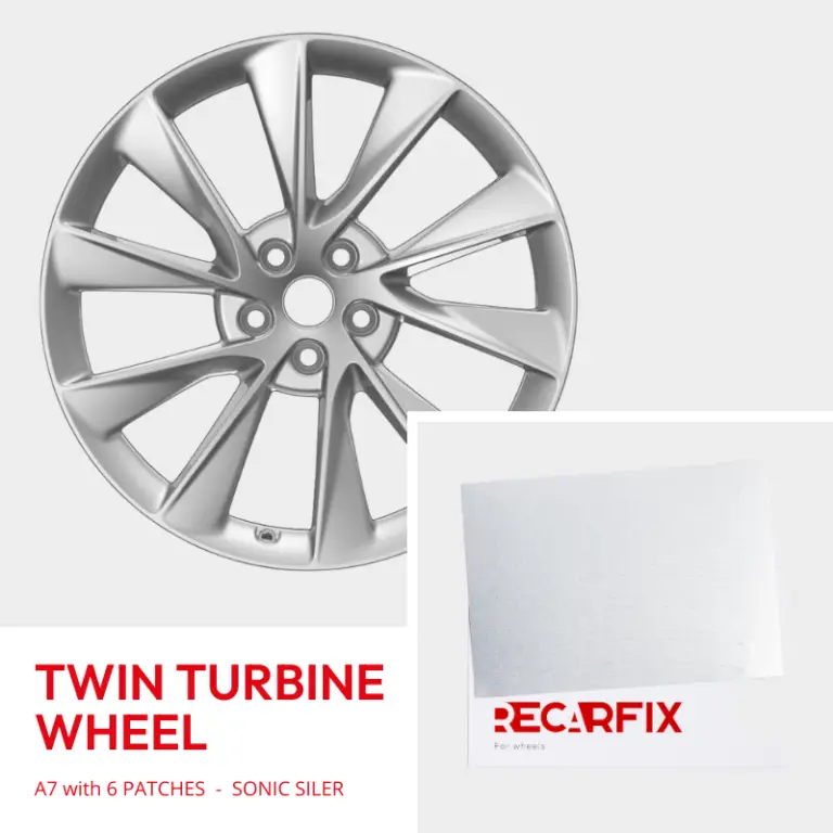 Tesla Model S – Alloy wheel damage repair Twin Turbine Wheel Sonic Silver