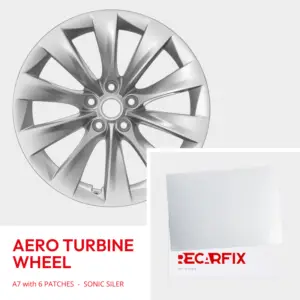 Tesla Model X - Velgschade patch Aero Turbine Wheel Sonic Silver
