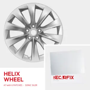 Tesla Model X - Velgschade patch Helix Wheel Sonic Silver